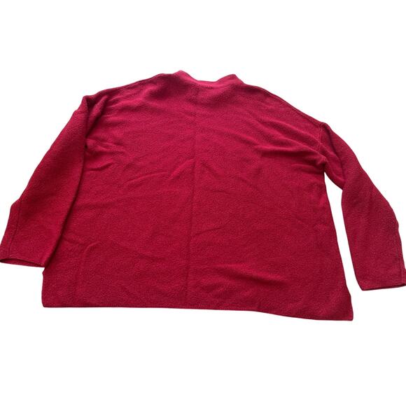 J Jill Pullover Sweater Women's XL Red Mock Neck Long Sleeve Knit Oversized - Picture 6 of 8